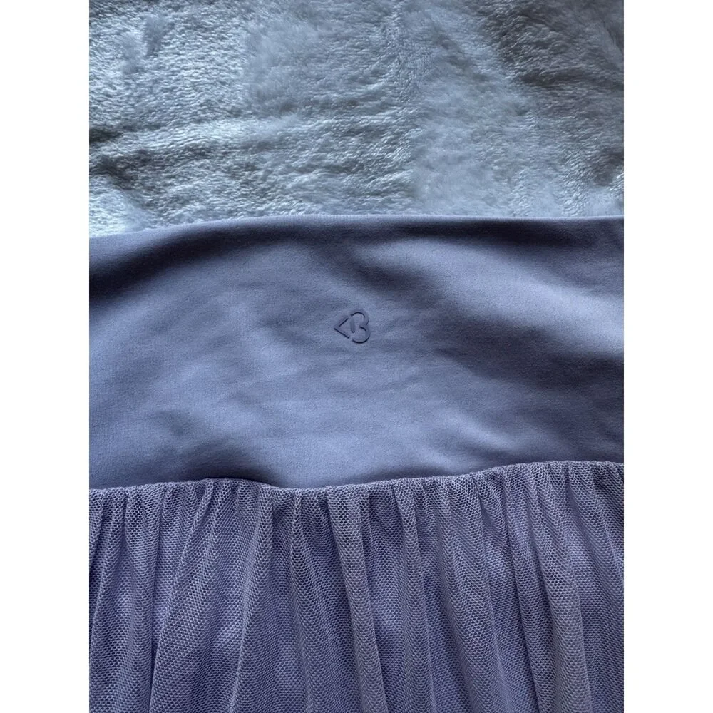 Blogilates Skort Womens S Purple Mesh Ruffle Tiered Tennis Athletic Skirt Shorts